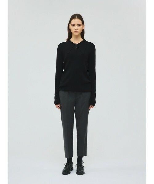 mizuiro ind / ミズイロインド ニット・セーター | mizuiro ind ロングカラーニットポロ | 詳細14