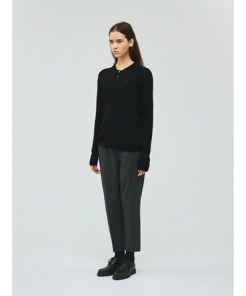 mizuiro ind / ミズイロインド ニット・セーター | mizuiro ind ロングカラーニットポロ | 詳細15