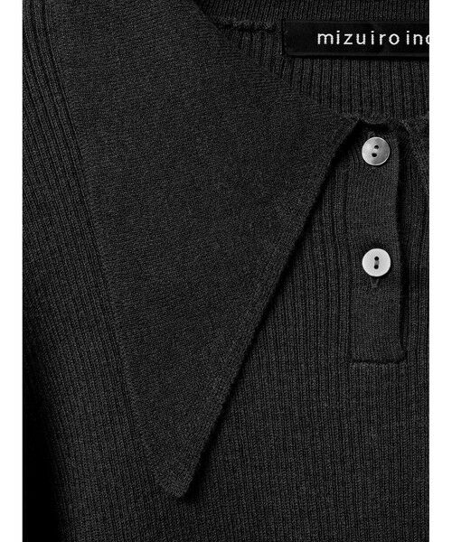 mizuiro ind / ミズイロインド ニット・セーター | mizuiro ind ロングカラーニットポロ | 詳細10