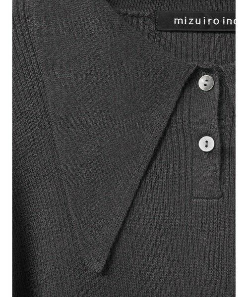mizuiro ind / ミズイロインド ニット・セーター | mizuiro ind ロングカラーニットポロ | 詳細18