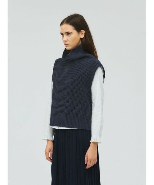 mizuiro ind / ミズイロインド ベスト | mizuiro ind ワッフルハイネックベスト | 詳細3