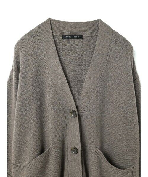 mizuiro ind / ミズイロインド カーディガン・ボレロ | mizuiro ind ワイドVネックカーディガン | 詳細11