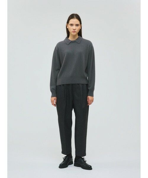 mizuiro ind / ミズイロインド ニット・セーター | mizuiro ind ハイゲージ襟付きプルオーバー | 詳細12