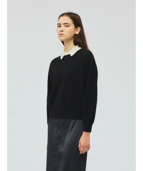 mizuiro ind / ミズイロインド ニット・セーター | mizuiro ind ハイゲージ襟付きプルオーバー | 詳細5