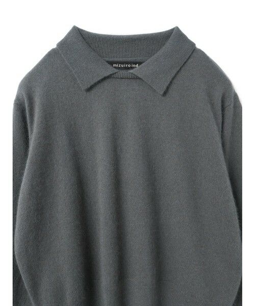 mizuiro ind / ミズイロインド ニット・セーター | mizuiro ind ハイゲージ襟付きプルオーバー | 詳細14