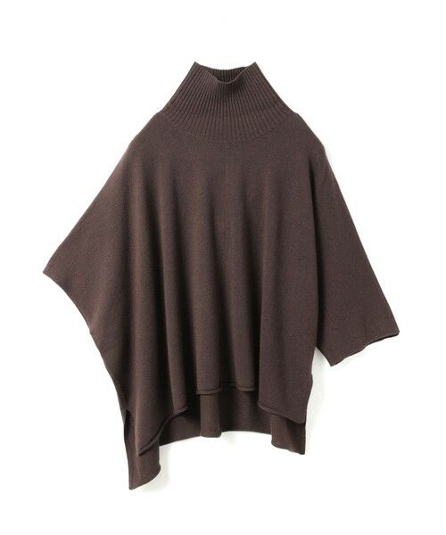 mizuiro ind / ミズイロインド ニット・セーター | mizuiro ind ポンチョライクプルオーバー(ダークブラウン(color45))