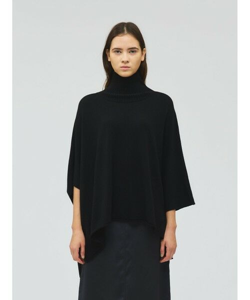 mizuiro ind / ミズイロインド ニット・セーター | mizuiro ind ポンチョライクプルオーバー(ブラック(color99))