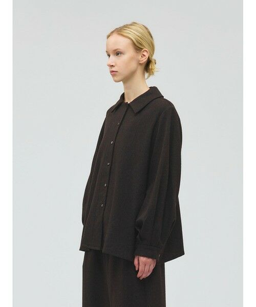 mizuiro ind / ミズイロインド シャツ・ブラウス | mizuiro ind ウールブレンドバルーンスリーブチュニックシャツ | 詳細3