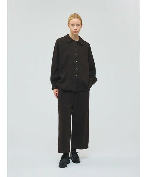 mizuiro ind / ミズイロインド シャツ・ブラウス | mizuiro ind ウールブレンドバルーンスリーブチュニックシャツ | 詳細6