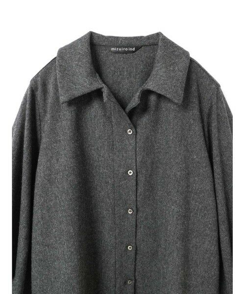mizuiro ind / ミズイロインド シャツ・ブラウス | mizuiro ind ウールブレンドバルーンスリーブチュニックシャツ | 詳細13