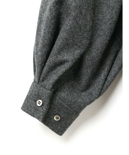 mizuiro ind / ミズイロインド シャツ・ブラウス | mizuiro ind ウールブレンドバルーンスリーブチュニックシャツ | 詳細17