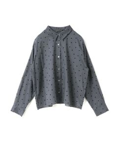mizuiro ind / ミズイロインド シャツ・ブラウス | mizuiro ind フロッキードットプリントシャツ