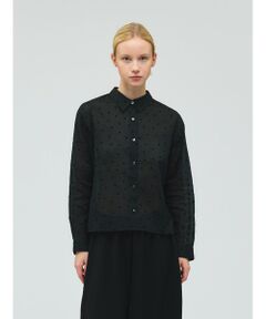 mizuiro ind / ミズイロインド シャツ・ブラウス | mizuiro ind フロッキードットプリントシャツ