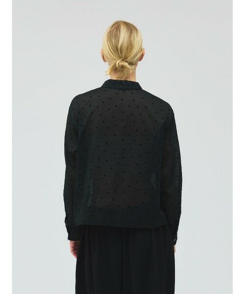 mizuiro ind / ミズイロインド シャツ・ブラウス | mizuiro ind フロッキードットプリントシャツ | 詳細15