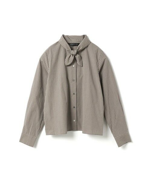 mizuiro ind / ミズイロインド シャツ・ブラウス | mizuiro ind チェックリボンタイシャツ | 詳細1