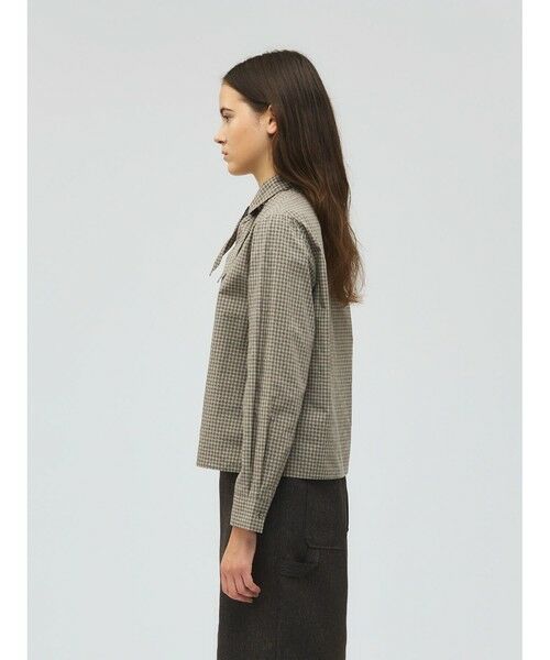 mizuiro ind / ミズイロインド シャツ・ブラウス | mizuiro ind チェックリボンタイシャツ | 詳細4