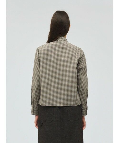 mizuiro ind / ミズイロインド シャツ・ブラウス | mizuiro ind チェックリボンタイシャツ | 詳細5