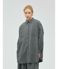 mizuiro ind / ミズイロインド シャツ・ブラウス | mizuiro ind ポケット付きワイドシャツ