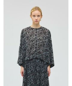 mizuiro ind / ミズイロインド カットソー | mizuiro ind フラワープリントワイドプルオーバー