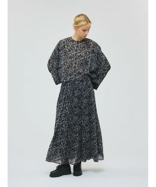 mizuiro ind / ミズイロインド カットソー | mizuiro ind フラワープリントワイドプルオーバー | 詳細6