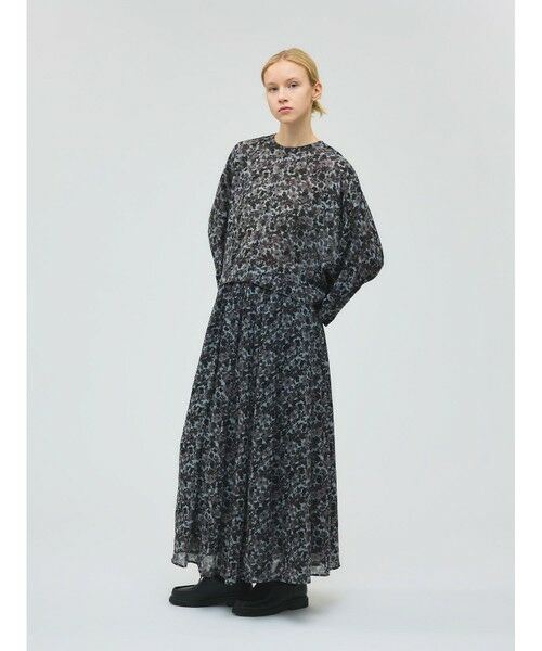 mizuiro ind / ミズイロインド カットソー | mizuiro ind フラワープリントワイドプルオーバー | 詳細8