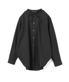 mizuiro ind / ミズイロインド シャツ・ブラウス | mizuiro ind リボンタイロングシャツ