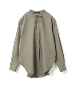 mizuiro ind / ミズイロインド シャツ・ブラウス | mizuiro ind リボンタイロングシャツ