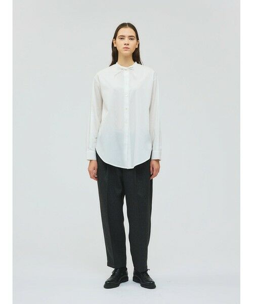 mizuiro ind / ミズイロインド シャツ・ブラウス | mizuiro ind リボンタイロングシャツ | 詳細15