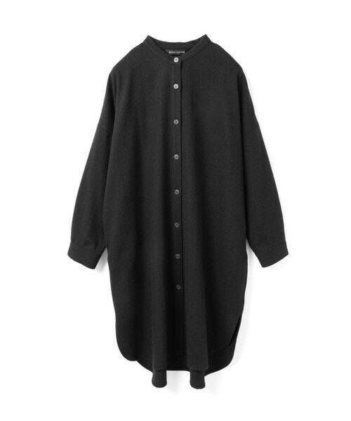mizuiro ind / ミズイロインド ドレス | mizuiro ind スタンドカラーシャツワンピース(ブラック(color99))