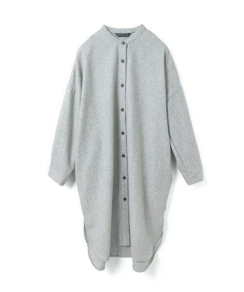 mizuiro ind / ミズイロインド ドレス | mizuiro ind スタンドカラーシャツワンピース(ライトグレー(color90))