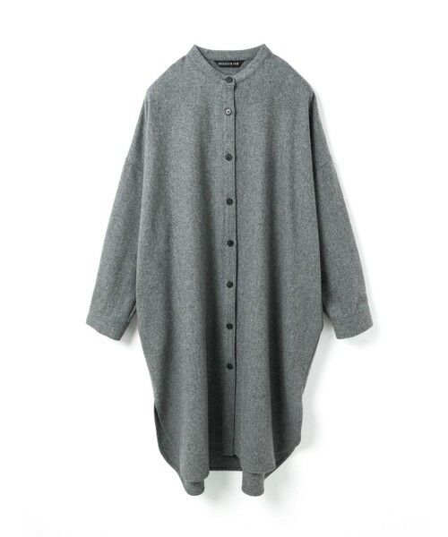 mizuiro ind / ミズイロインド ドレス | mizuiro ind スタンドカラーシャツワンピース(グレー(color91))