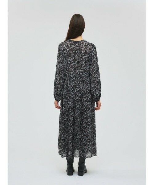 mizuiro ind / ミズイロインド ロング・マキシ丈ワンピース | mizuiro ind フラワープリントシャツワンピース | 詳細5