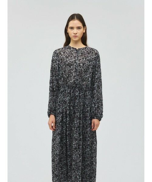 mizuiro ind / ミズイロインド ロング・マキシ丈ワンピース | mizuiro ind フラワープリントシャツワンピース | 詳細6