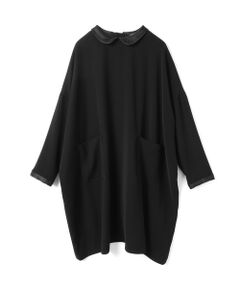 mizuiro ind / ミズイロインド ドレス | mizuiro ind 衿付きサテンコクーンワンピース