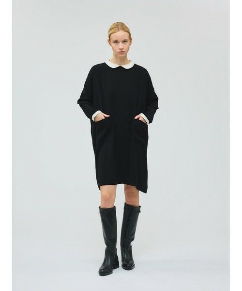 mizuiro ind / ミズイロインド ドレス | mizuiro ind 衿付きサテンコクーンワンピース | 詳細6