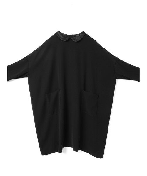 mizuiro ind / ミズイロインド ドレス | mizuiro ind 衿付きサテンコクーンワンピース | 詳細10