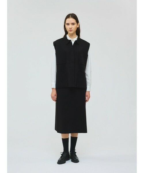 mizuiro ind / ミズイロインド ミニ・ひざ丈スカート | mizuiro ind シードステッチAラインスカート | 詳細11