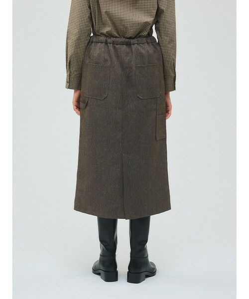 mizuiro ind / ミズイロインド ミニ・ひざ丈スカート | mizuiro ind ツイードペインタータイトスカート | 詳細9