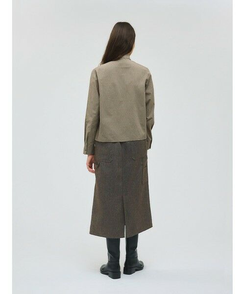 mizuiro ind / ミズイロインド ミニ・ひざ丈スカート | mizuiro ind ツイードペインタータイトスカート | 詳細5