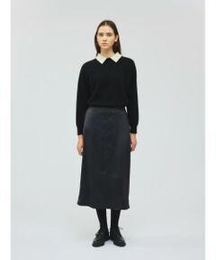 mizuiro ind / ミズイロインド ミニ・ひざ丈スカート | mizuiro ind ペインタータイトスカート