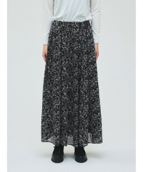 mizuiro ind / ミズイロインド ミニ・ひざ丈スカート | mizuiro ind フラワープリントロングスカート | 詳細6