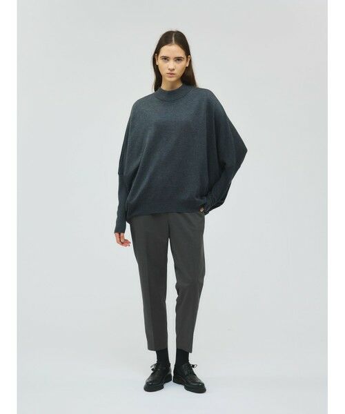 mizuiro ind / ミズイロインド その他パンツ | mizuiro ind T/Rセンタープレスパンツ(チャコールグレー(color92))