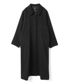 mizuiro ind / ミズイロインド ステンカラーコート | mizuiro ind ウール混バルマカーンコート