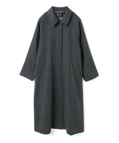 mizuiro ind / ミズイロインド ステンカラーコート | mizuiro ind ウール混バルマカーンコート