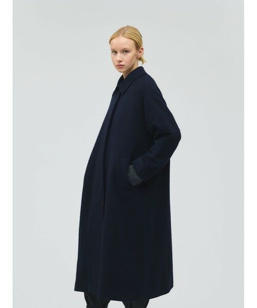mizuiro ind / ミズイロインド ステンカラーコート | mizuiro ind ウール混バルマカーンコート | 詳細8
