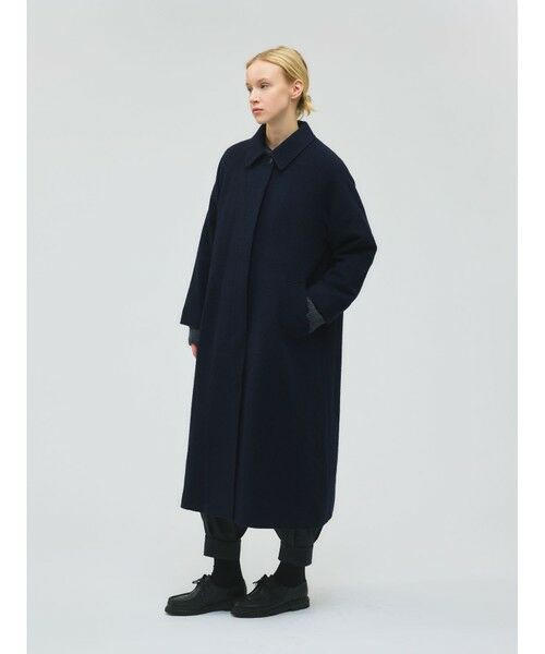 mizuiro ind / ミズイロインド ステンカラーコート | mizuiro ind ウール混バルマカーンコート | 詳細3