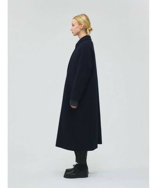 mizuiro ind / ミズイロインド ステンカラーコート | mizuiro ind ウール混バルマカーンコート | 詳細4