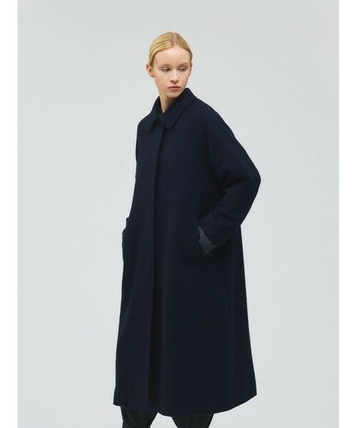 mizuiro ind / ミズイロインド ステンカラーコート | mizuiro ind ウール混バルマカーンコート | 詳細7