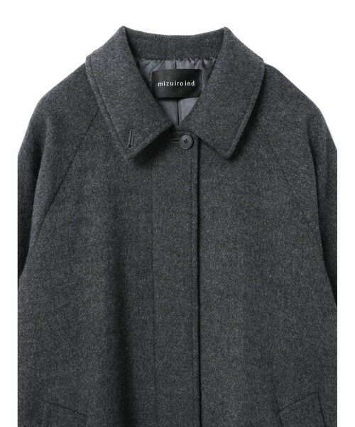 mizuiro ind / ミズイロインド ステンカラーコート | mizuiro ind ウール混バルマカーンコート | 詳細12