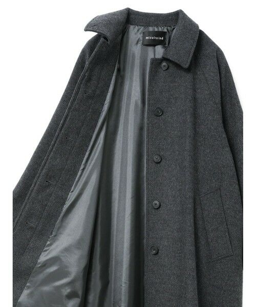 mizuiro ind / ミズイロインド ステンカラーコート | mizuiro ind ウール混バルマカーンコート | 詳細16